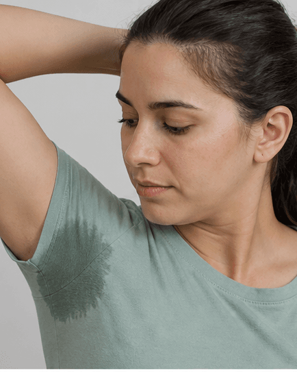 Underarm Sweat Control: before