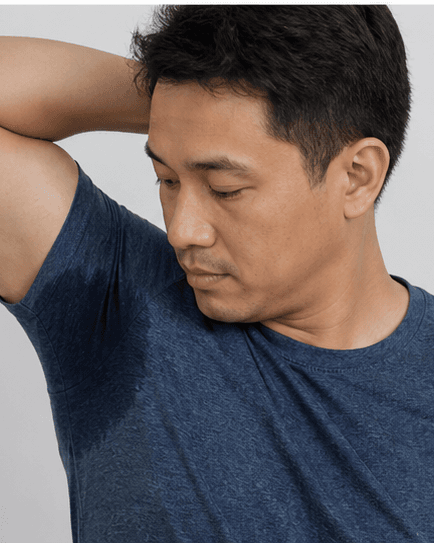 Underarm Sweat Control: before