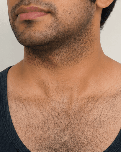 Men's Body Hair Reduction: before