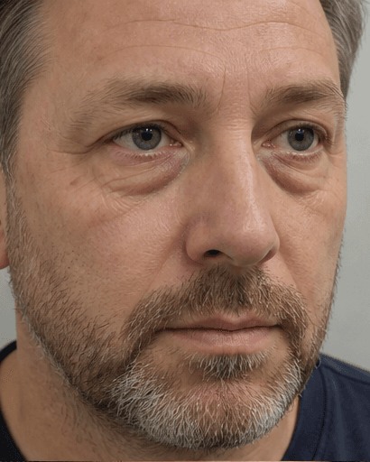 Men's Under-Eye Treatment: before