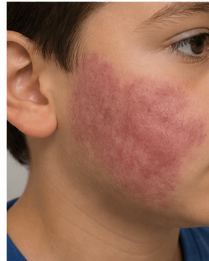 Port Wine Stain Treatment: before
