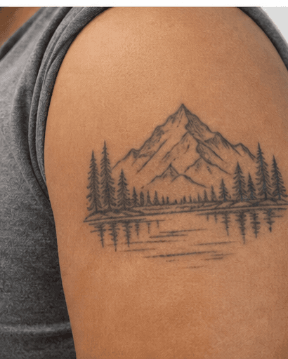 Post-Tattoo Scar Treatment: before