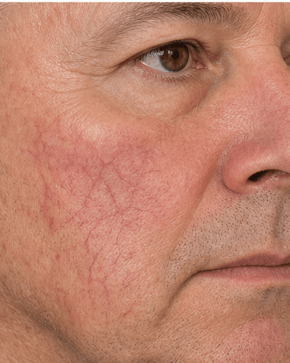 Facial Thread Veins: before